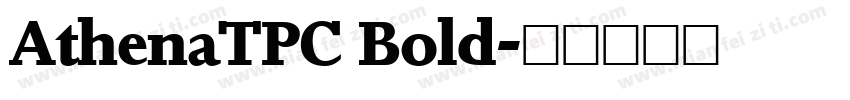 AthenaTPC Bold字体转换